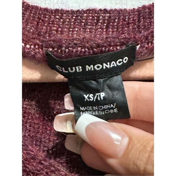 Club Monaco Mohair & Merino Wool V-Neck women’s sweater XS - Picture 3 of 13
